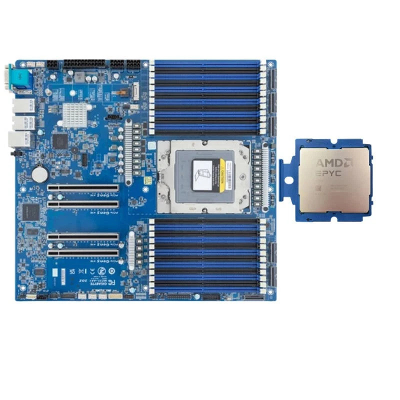 GIGABYTE MZ33-AR1 Motherboard With AMD EPYC 9355 32 Core 64 Threads 3.55GHz CPU