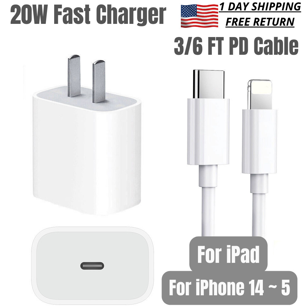 Wholesale Fast Charger USB-C 20W Adapter PD Cable For iPhone 14 13 12 11 Pro Max