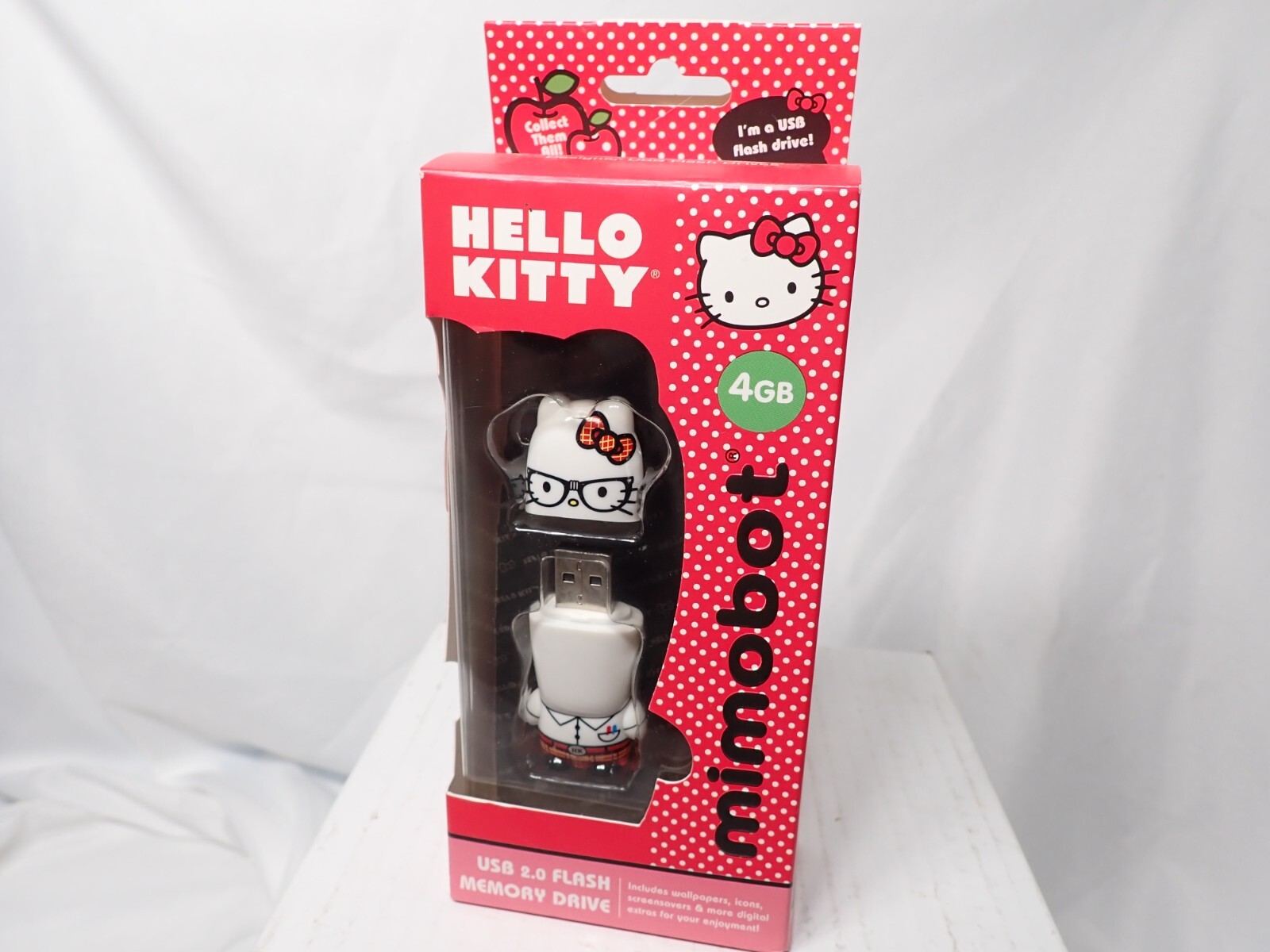 Only 1 on Ebay Hello Kitty Mimobot Nerd cute 4GB USB Flash Drive BRAND NEW Rare!