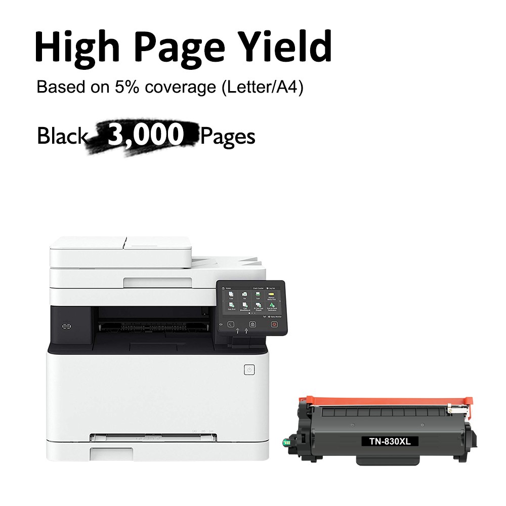 1PK TN830 XL Toner Cartridge for Brother DR830 HL-L2400D HL-L2405W DCP-L2640DW