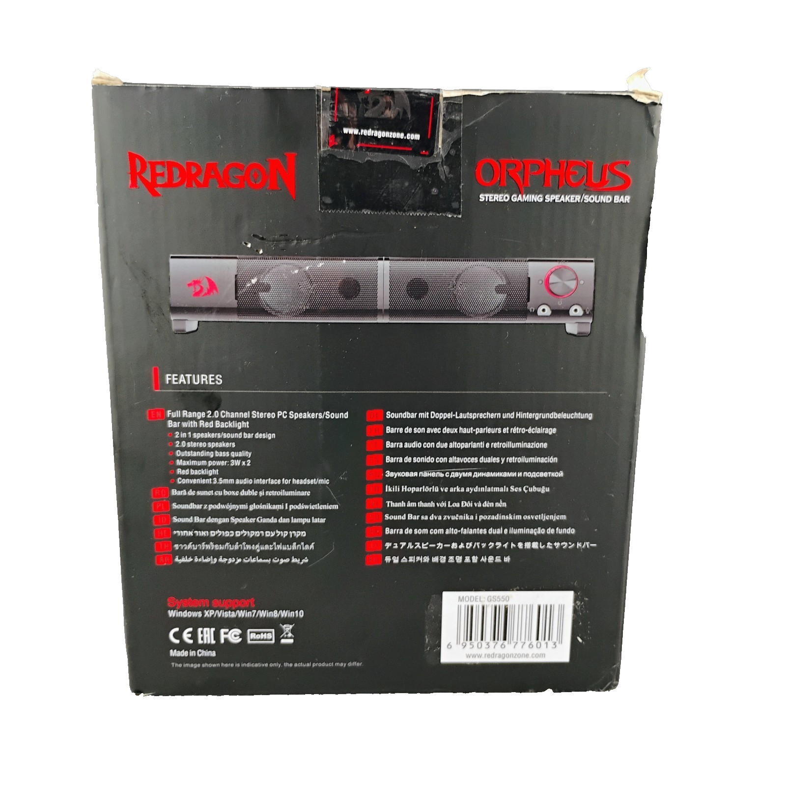 Redragon GS550 Orpheus PC Gaming Speakers 2.0 Channel Stereo