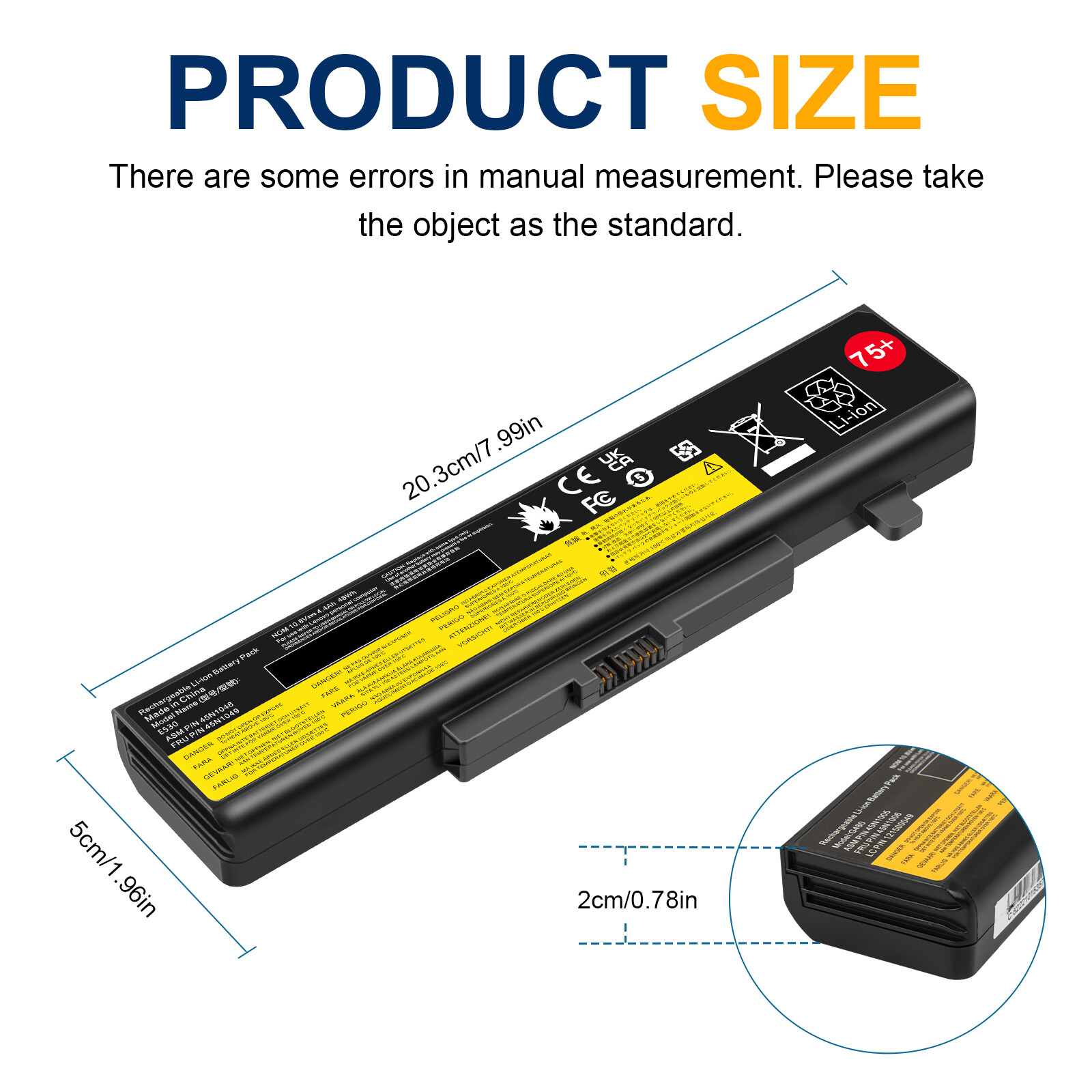 Battery For Lenovo ThinkPad E430 E431 E435 E440 E445 E530 E531 E535 E540 75+