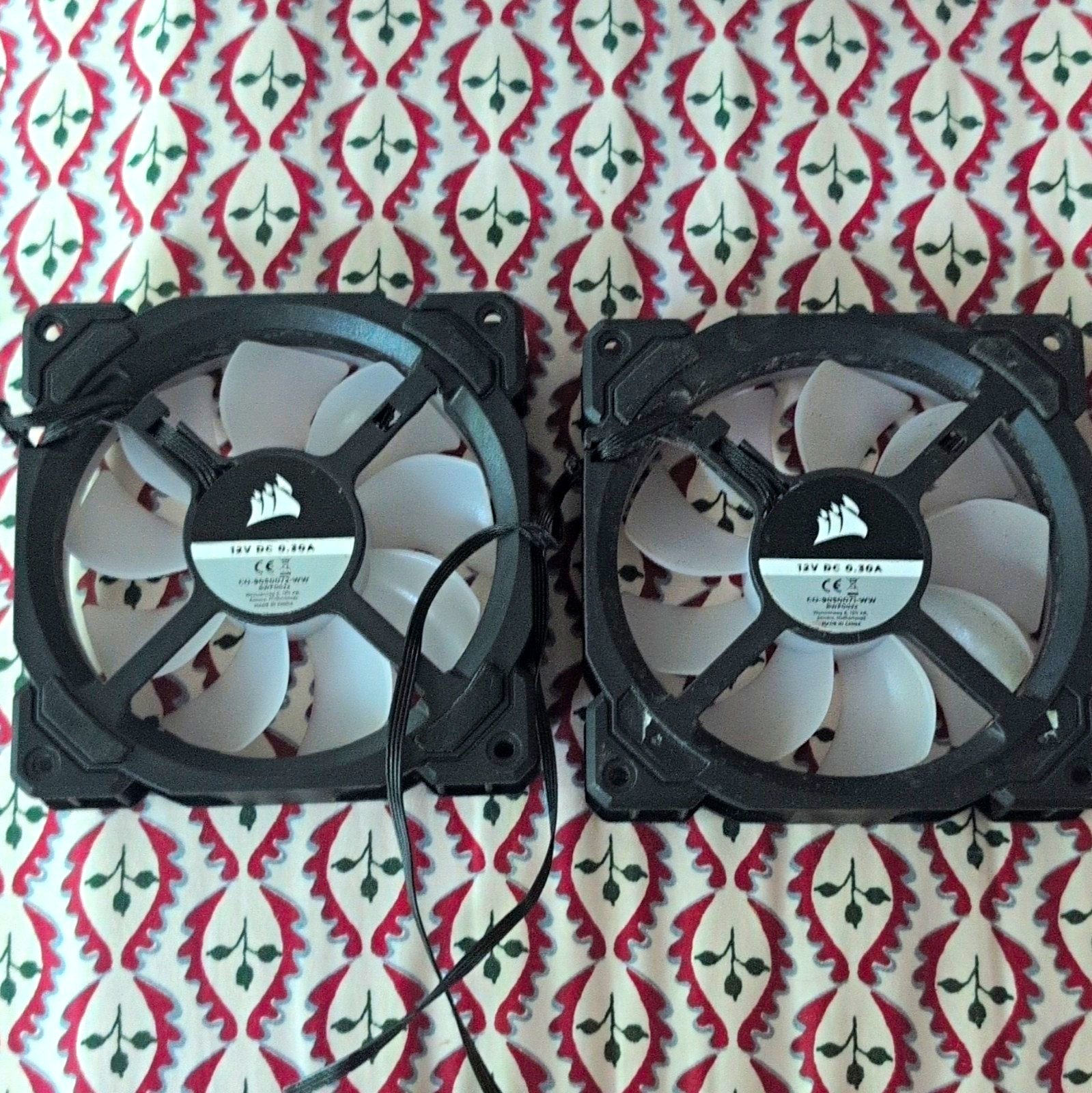 2x Corsair 120mm PWM 4-Pin Case Fan 1500RPM 52CFM RGB LED CO-9050072-WW