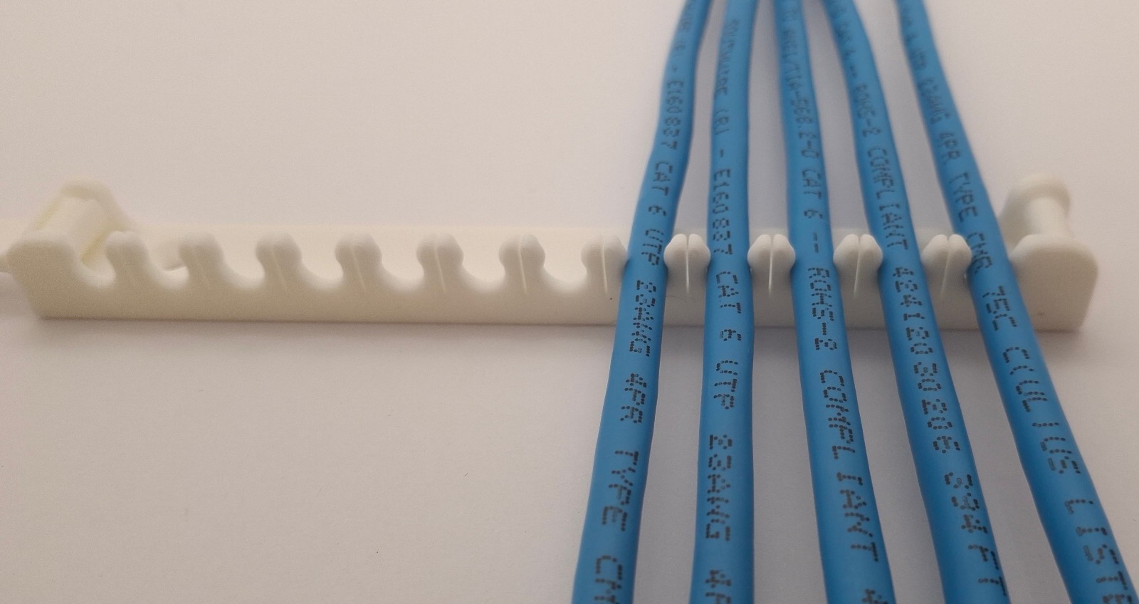 12-Wire Ethernet Cable Comb – Cable Organizer – 10 pk