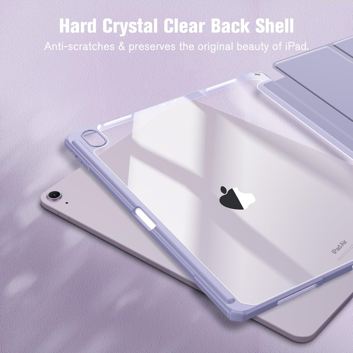 Hybrid Slim Case for iPad Air 13-inch M2 2024 Shockproof Cover Clear Back Shell