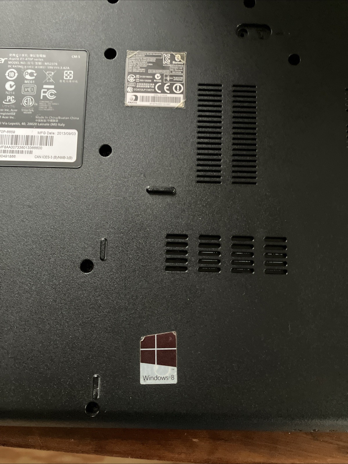 Acer Aspire E1-470P 14″ HD Touch Screen Laptop Intel Core i3 For Parts Or Repair