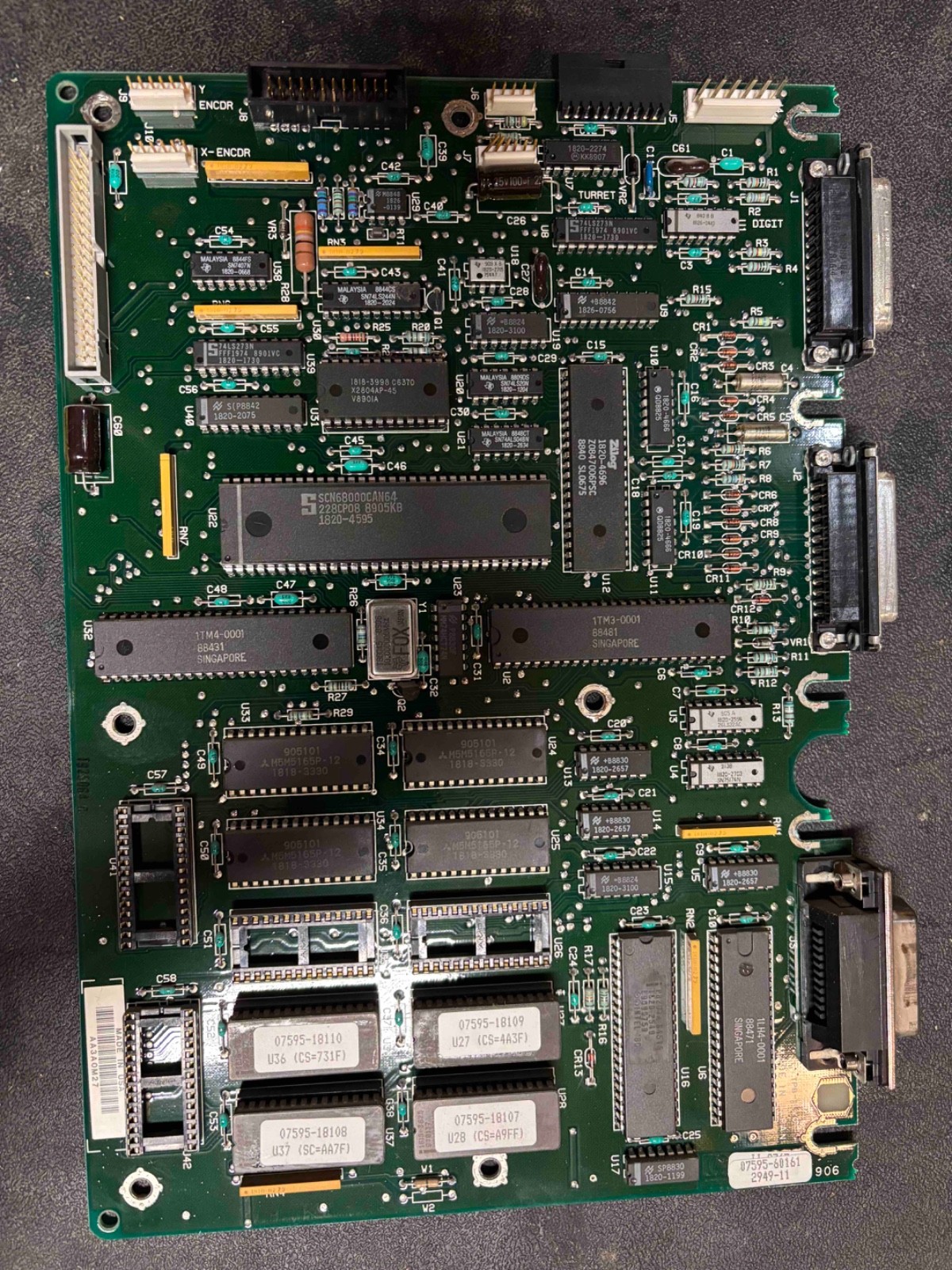 HP DraftMaster 7595A 7596A Main Processor CPU Board 07595-60161 Motorola 68000