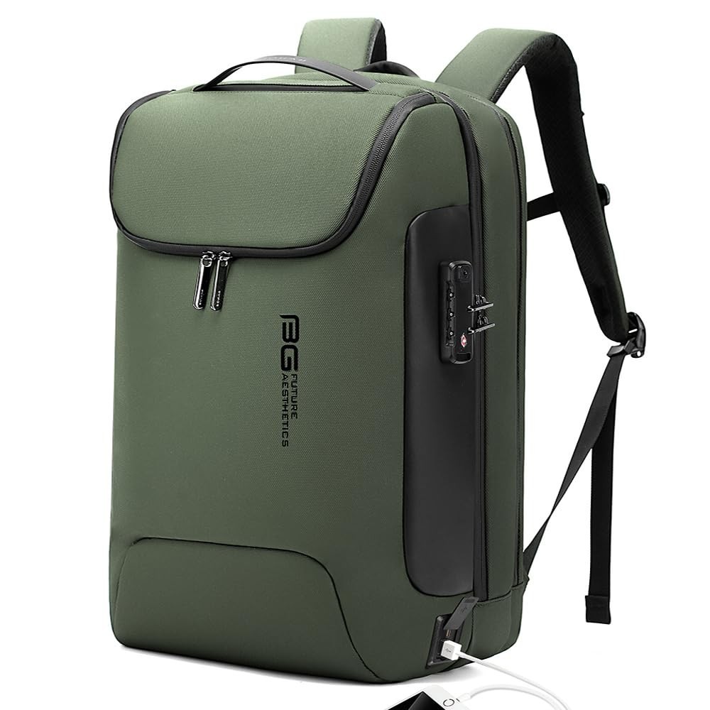 Waterproof Anti-Theft Laptop Backpack with USB Charging Port & TSA Lock, Fits 17