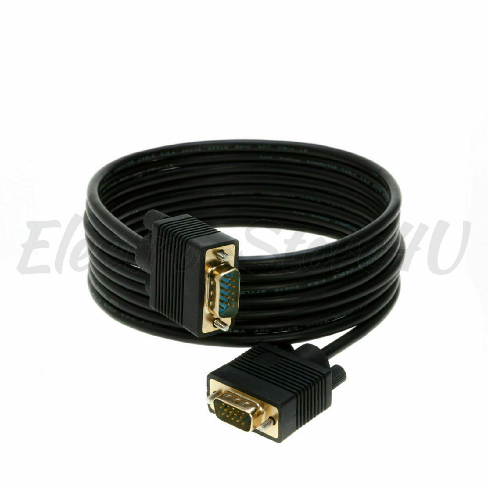 SVGA Super VGA Male Monitor Cable 3ft 6ft 10ft 15ft 25ft 30ft 50ft 100ft Lot