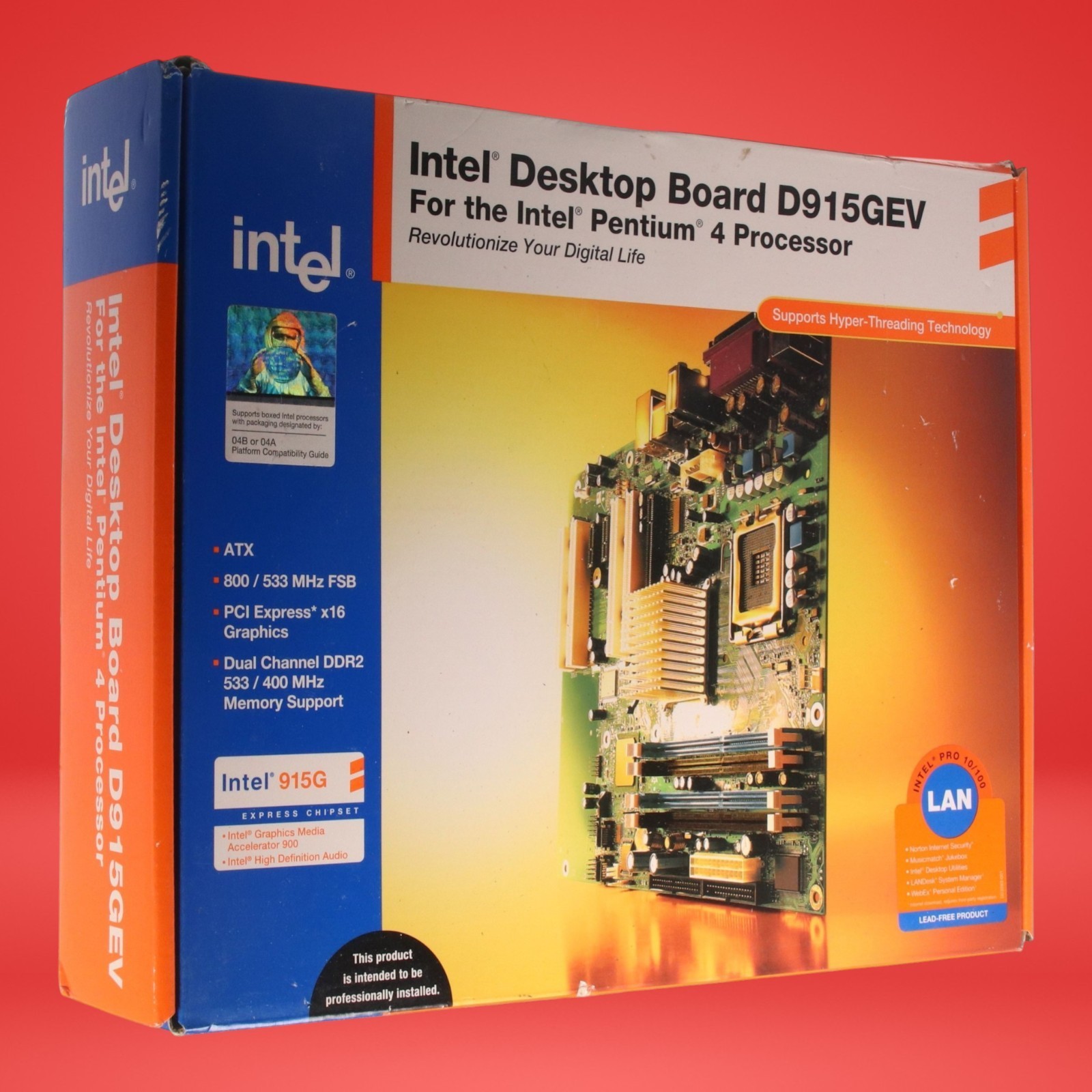 Intel Desktop Board D915GEV ATX 533/400 MHz PCI Express x16 Graphics 4 Processor
