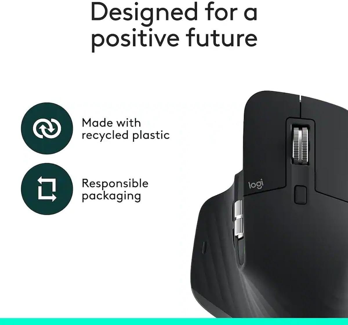 Logitech MX Master 3S Wireless Bluetooth Mouse 8K DPI Quiet Clicks Black