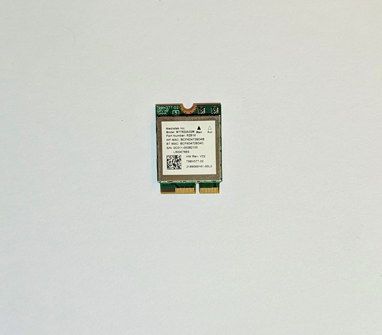 MEDIATEK MT7922 WIFI 6E MT7922A22M M.2 BT 5.3 802.11ax AX 210 NGW Network Card