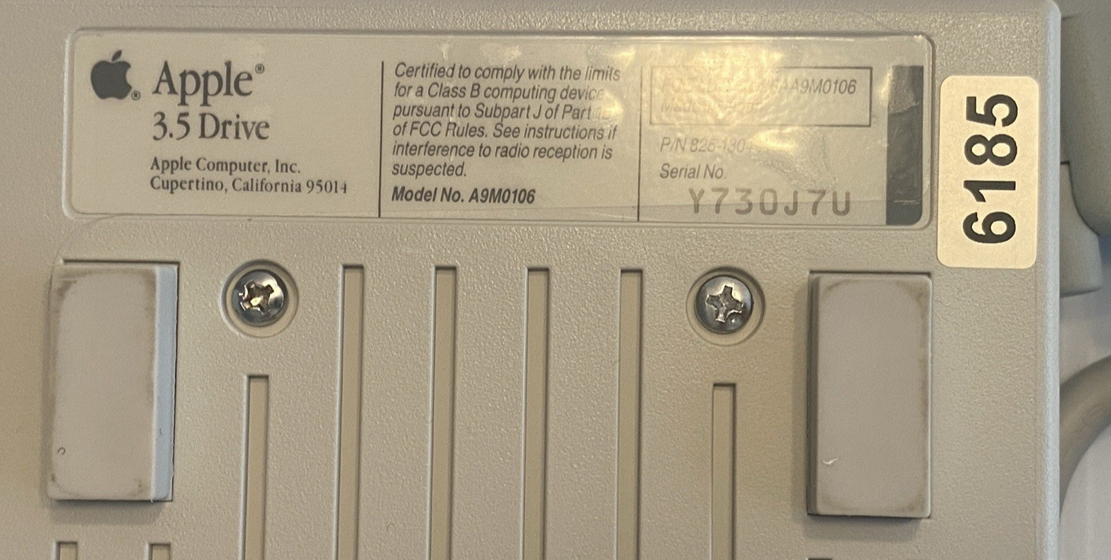 VINTAGE Apple 3.5 Drive External 3½” Floppy Drive DB-19 Beige | P/N A9M0106