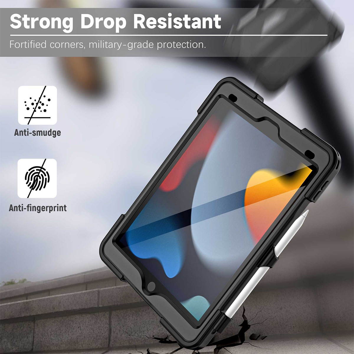 For Apple iPad 9th 8th 7th Gen 10.2 Case Heavy Duty Shockproof Rugged Hard Cover