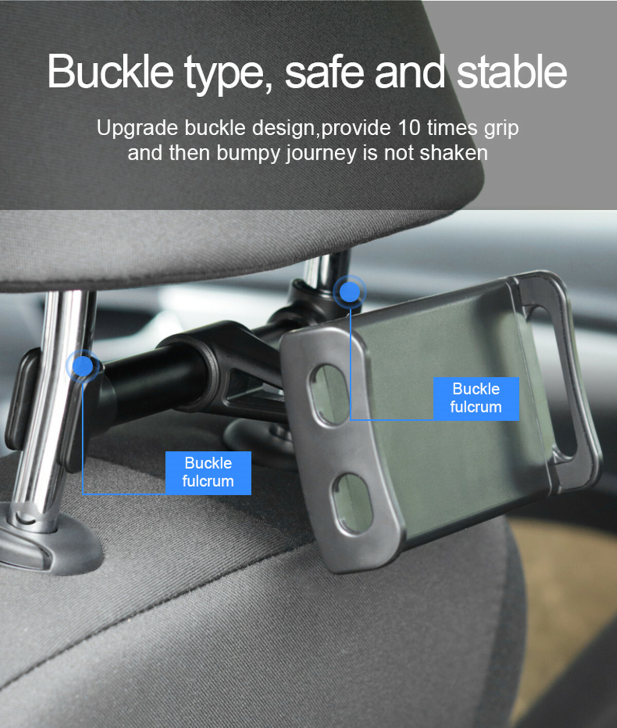360° Rotation Car BackSeat Tablet Cell Phone Holder Stand Headrest Mount Bracket