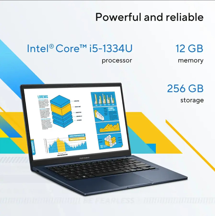 ASUS Vivobook 14″ FHD Laptop Intel 10-Core i5-1334U 12GB RAM 256GB SSD Windows11