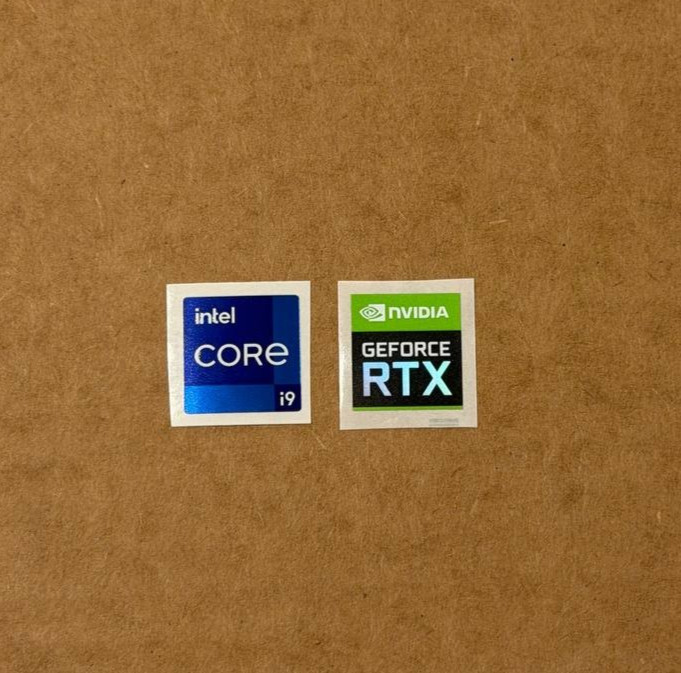 Intel Core i9 11 12 Gen & Nvidia RTX Desktop / Laptop sticker label Decal