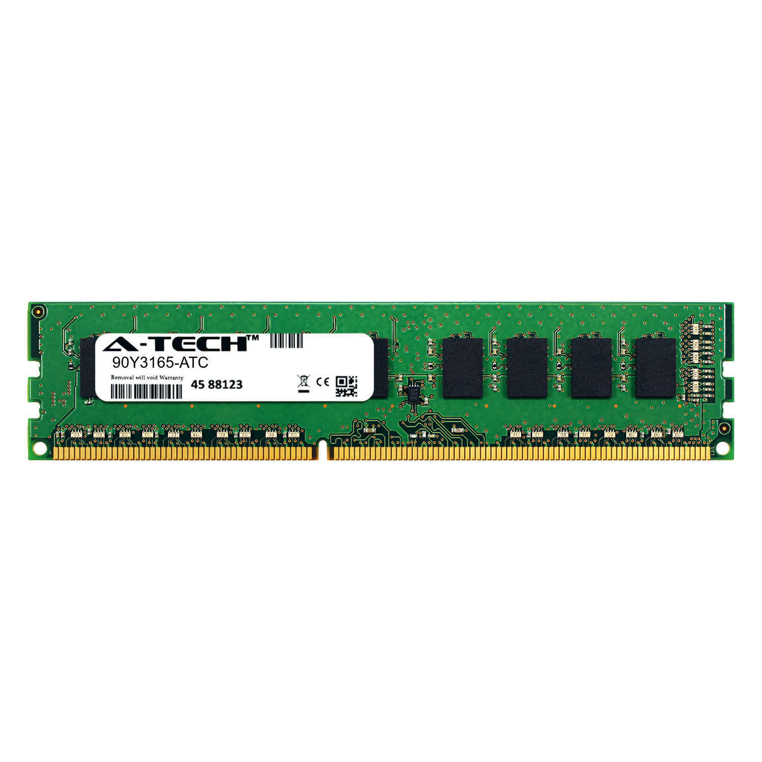 8GB DDR3 PC3-10600E 1333MHz ECC UDIMM (IBM 90Y3165 Equivalent) Server Memory RAM