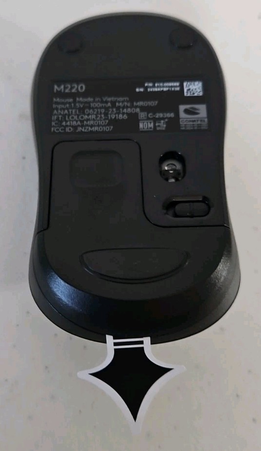 Logitech M220 Silent Wireless Mouse Black USB Receiver 2.4GHz 18-Month Battery