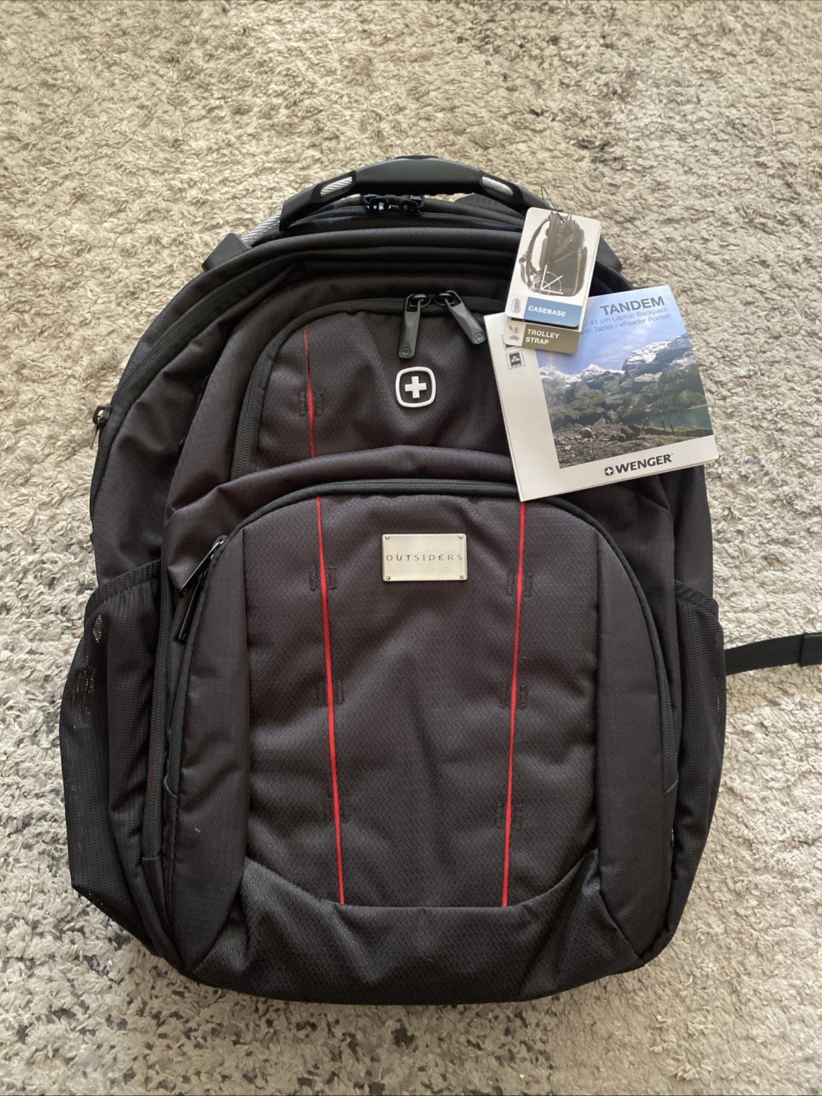 Wenger Swissgear Black Backpack Tandem 16″ Laptop w/Triple Protect & Pass Thru