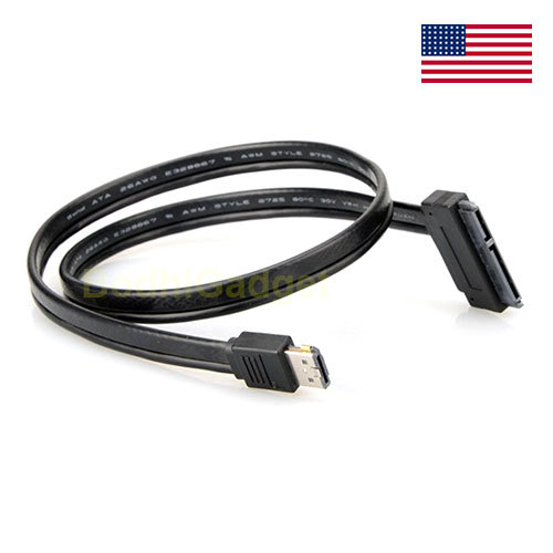 Dual Power eSATA USB 12V 5V Combo to 22Pin SATA USB Hard Disk Cable