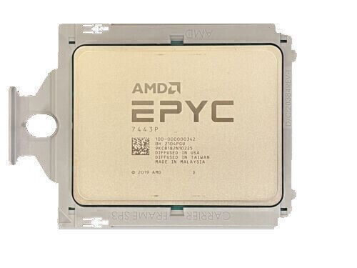 AMD EPYC 7443P Milan CPU 24 Cores 48 Thread 2.85GHz Up to 4.0GHz 200W 128MB SP3