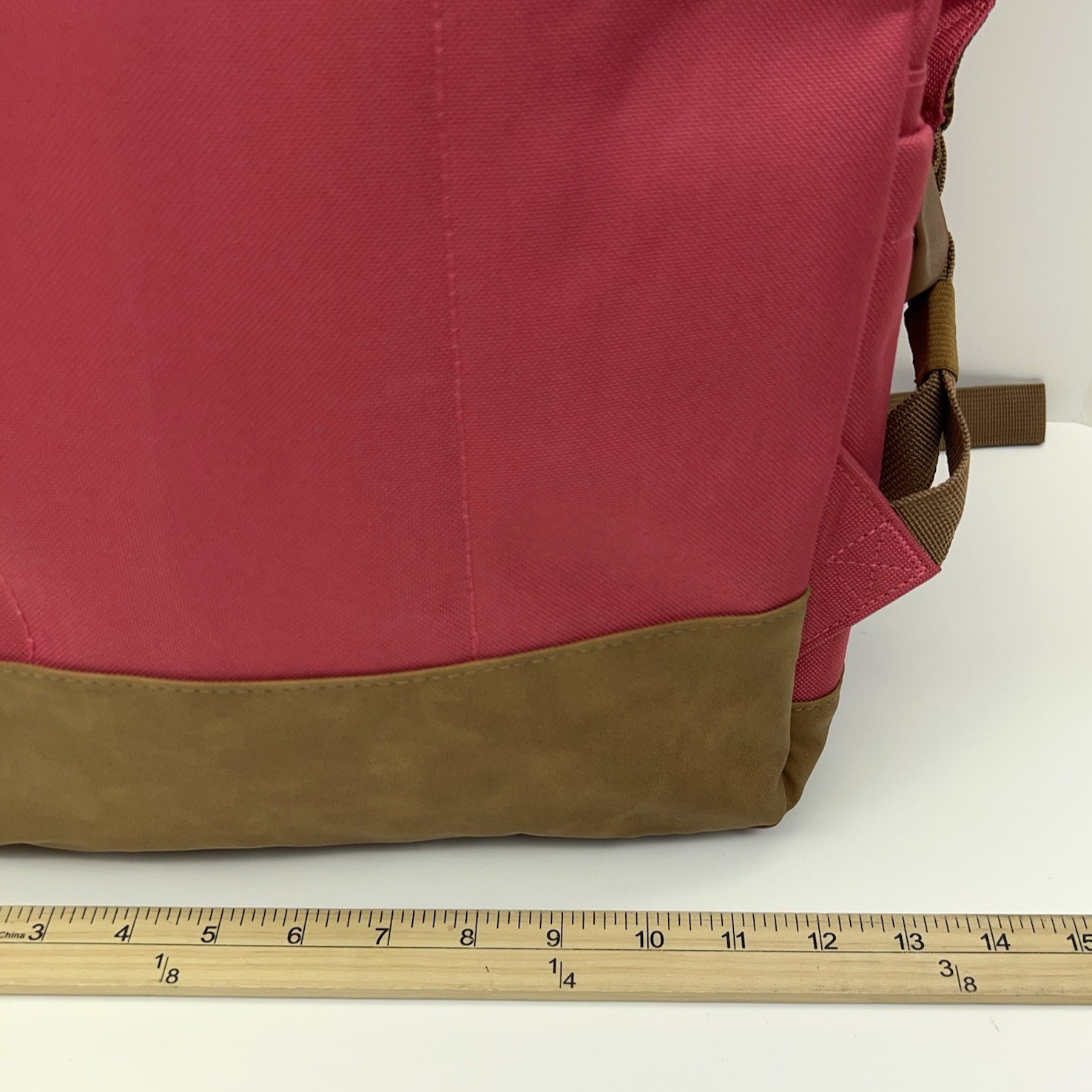 LUCKY BRAND Backpack 15″ Laptop Mini Bookbag Charm Patches Pink Canvas Urban NWT