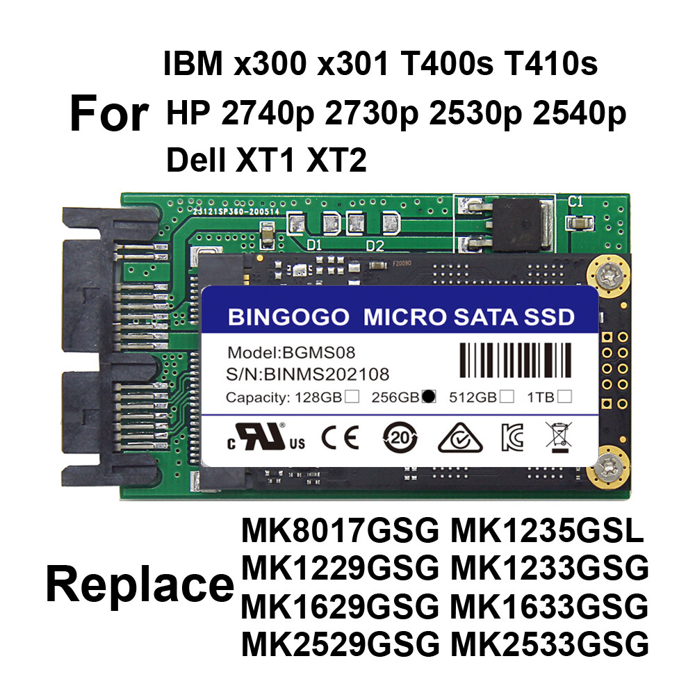 NEW 1.8″ 256GB SSD For IBM X300 X301 HP 2540p 2740p DELL XT2 Hard Disk Drive HDD