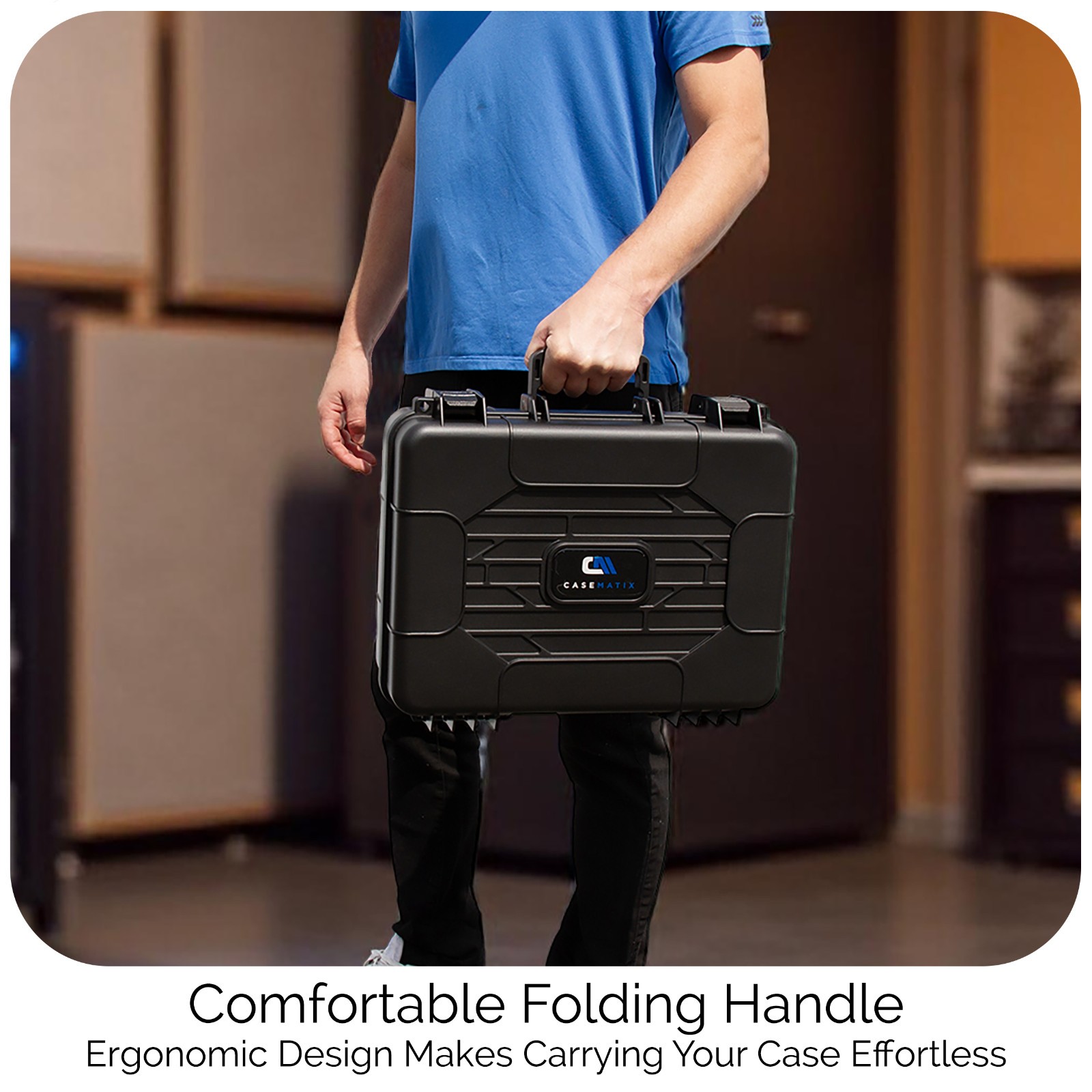 CASEMATIX Hard Projector Case for BenQ Projectors in Customizable Foam