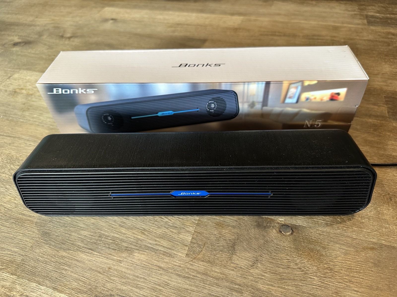 BONKS N5 Desktop Mini Soundbar Speaker Wired 3.5mm Stereo Audio for PC Laptop TV