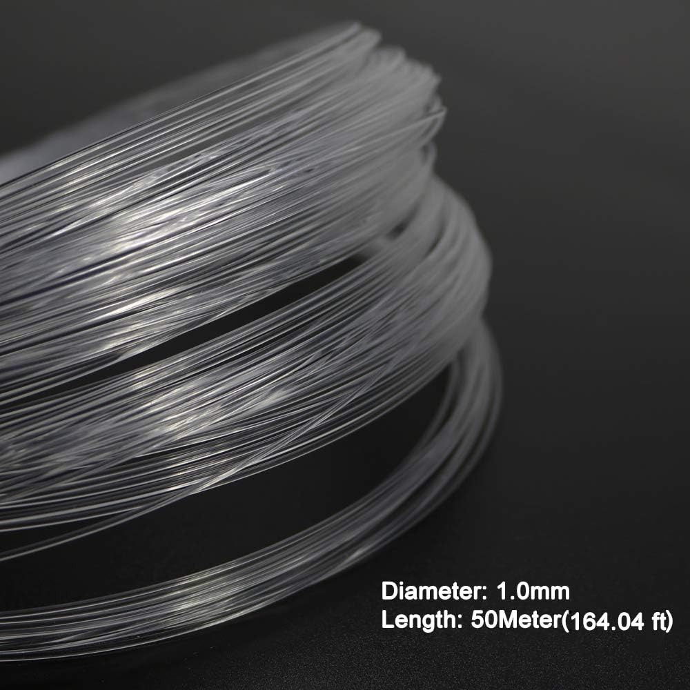 PMMA Plastic End Glow Fiber Optic Cable 1Mm(0.04In) 50M(164Ft)/Roll for Star Sky