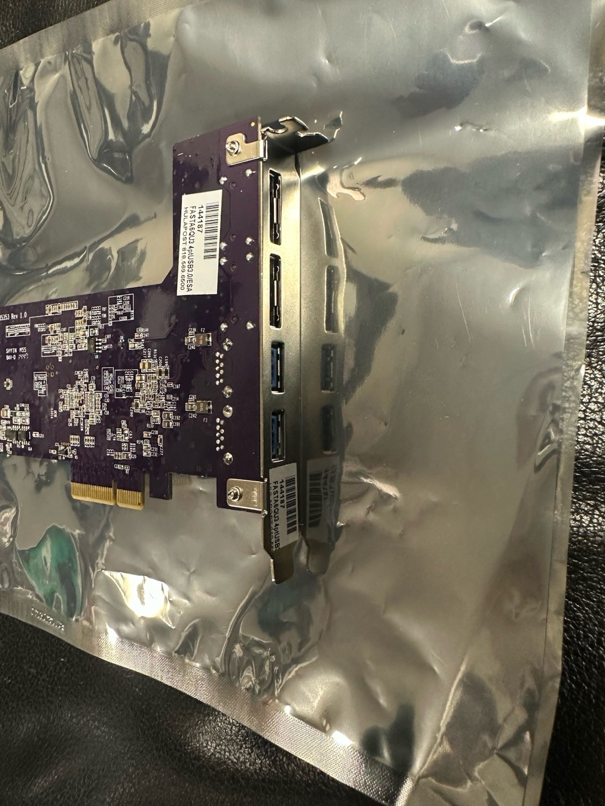 Caldigit CAL-85353 Fasta 6QU3 Rev 1.0 PCIe USB 3.0 & 6Gb/s ESATA Expansion Card