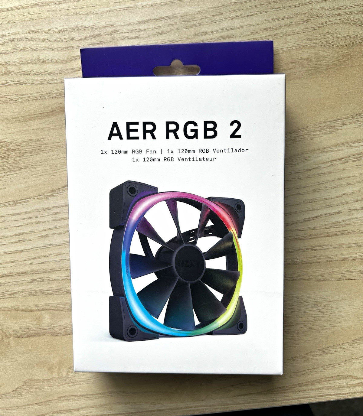 NZXT Aer RGB 2 120mm Case Fan 4-Pin 52.44 CFM 1500RPM Fluid Black