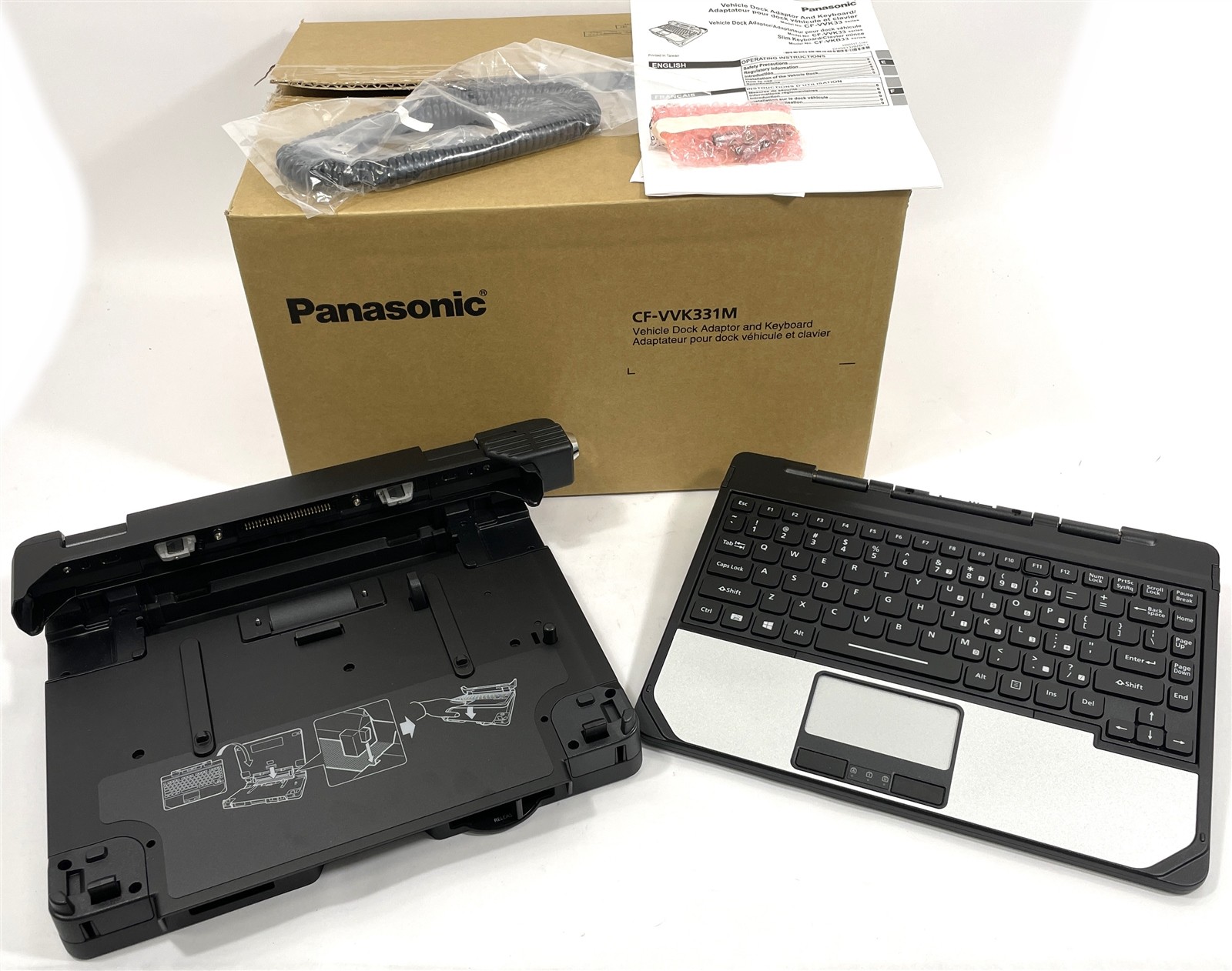 Open Box Panasonic CF-VVK331M Vehicle Dock Adapter & Lite Keyboard Bundle