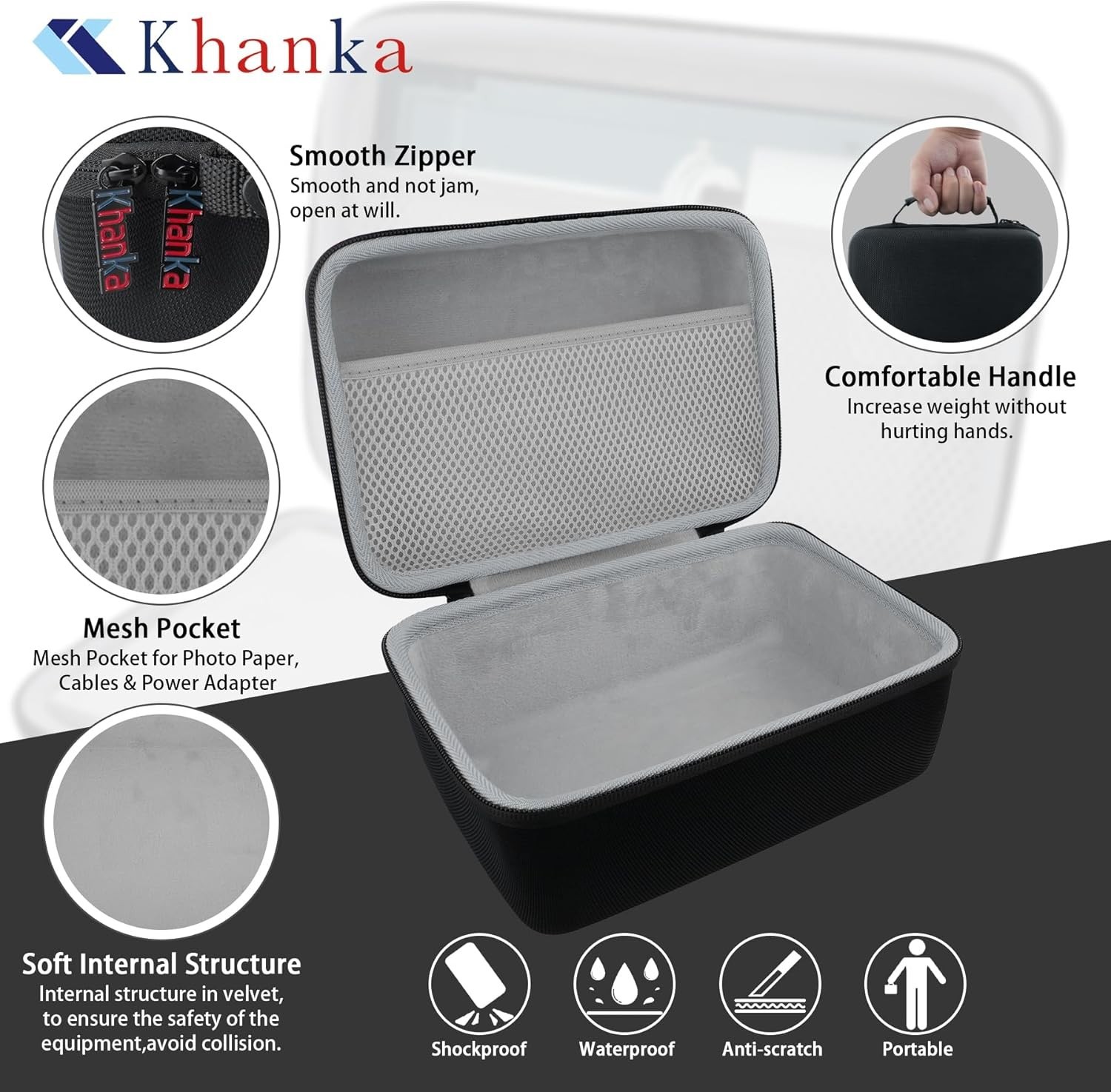 Stylish Compact Case for Liene M100/M200 Photo Printer – Dustproof & Protective
