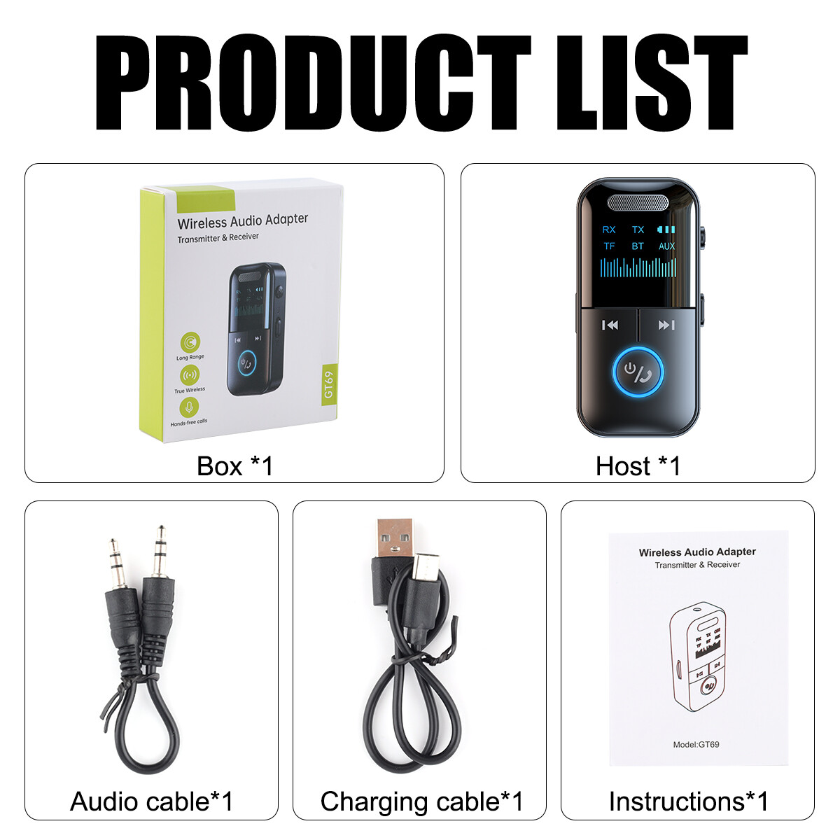 USB Wireless Bluetooth 5.4 Transmitter Receiver for Car Music Audio Aux Adapter