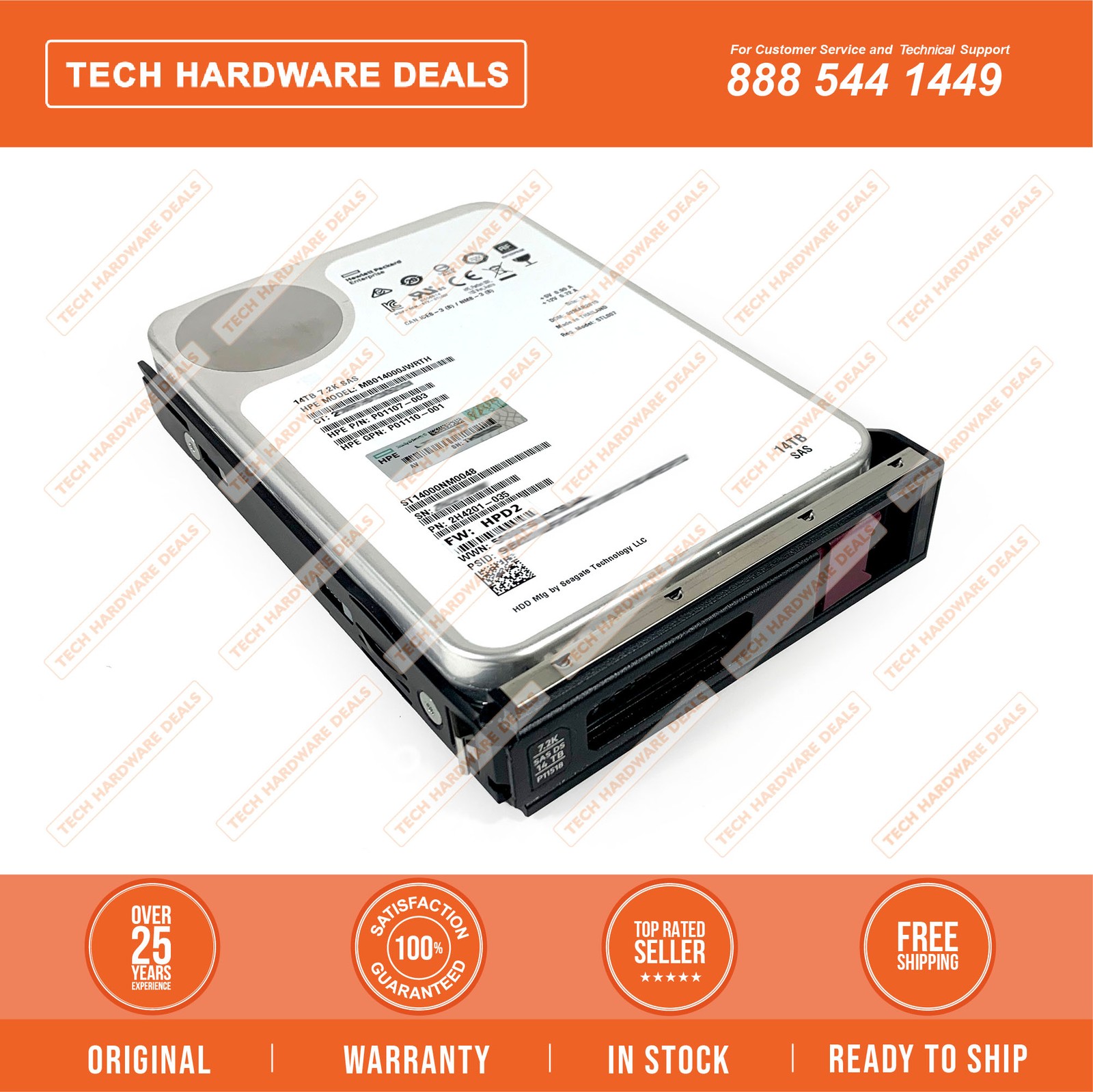 ST14000NM0048 HPE 14TB SAS 12G 7.2K LFF LP He 512e DS HDD