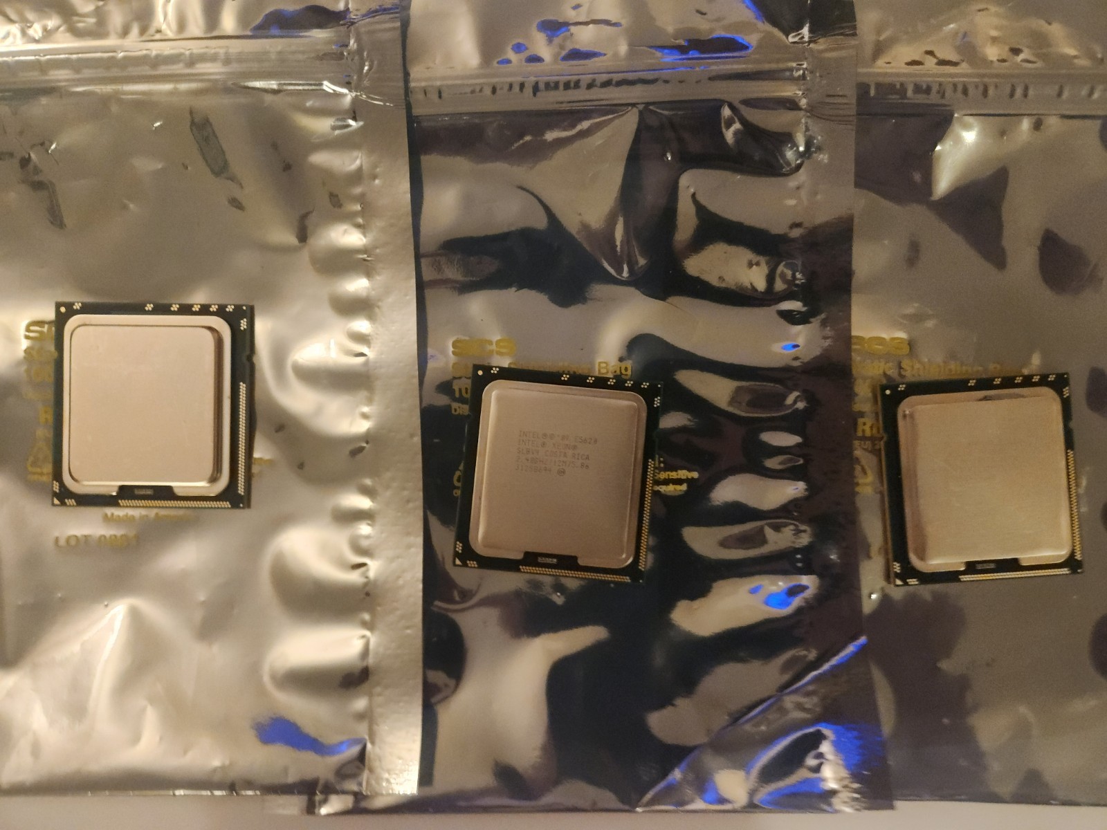 LOT OF 3 Intel Xeon E5620 2.4GHz Quad-Core Processor 4 Core LGA 1366 CPU Desktop
