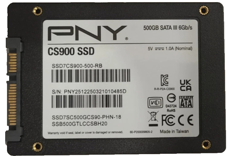 SSD7CS900-500-RB GENUINE PNY SSD 500GB SATA III 6GBS Excellent – Refurbished