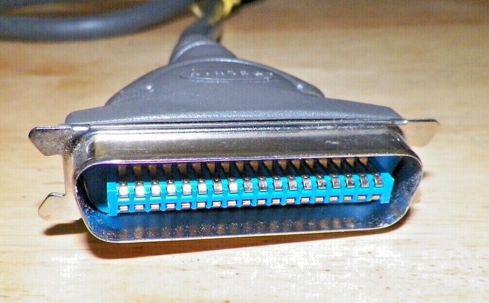 BELKIN PARALLEL PRINTER CABLE – 6′ – Dark Gray – F2A046-06 – EUC!