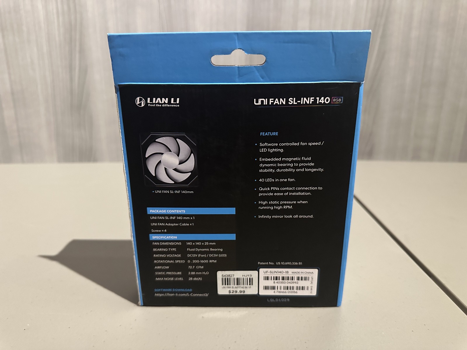 *Fans Only* Lian Li SL Infinity 140mm – Black (1-Pack)