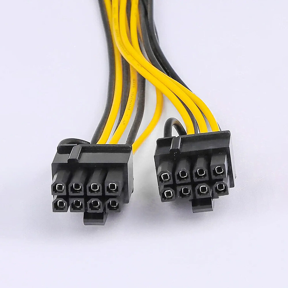 Graphics Card GPU VGA PCIe 8 Pin Female to Dual 8 Pin (6+2) Male Extension Cable