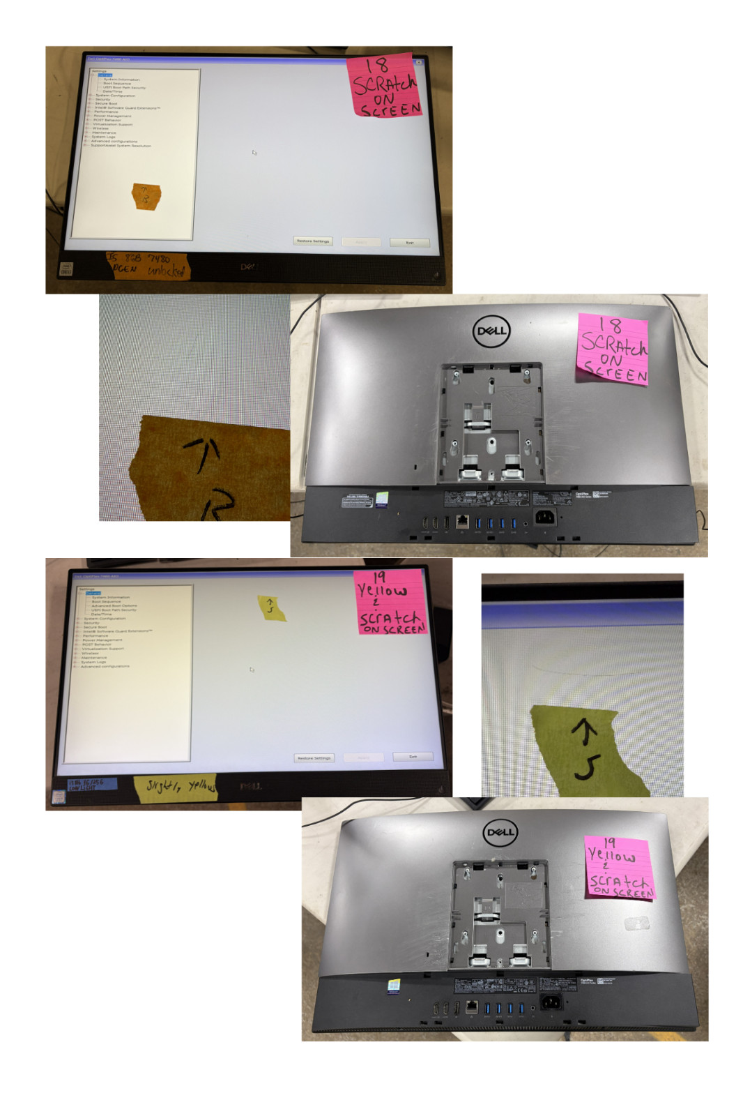 Lot of 27 Dell Optiplex 7460/70/80/90 AIO 8GB RAM i5 8th, 9th, 10th Gen No HDD
