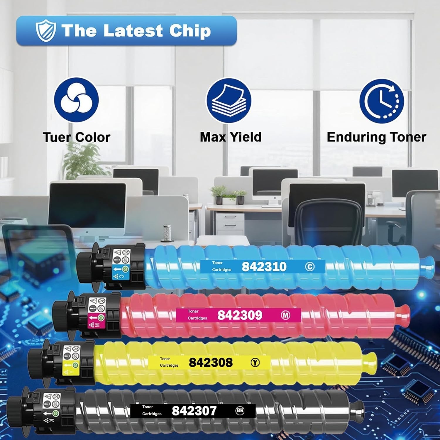 IM C2000 IM C2500 Compatible Toner 4 Pack for Ricoh 842307 842308 842309 842310