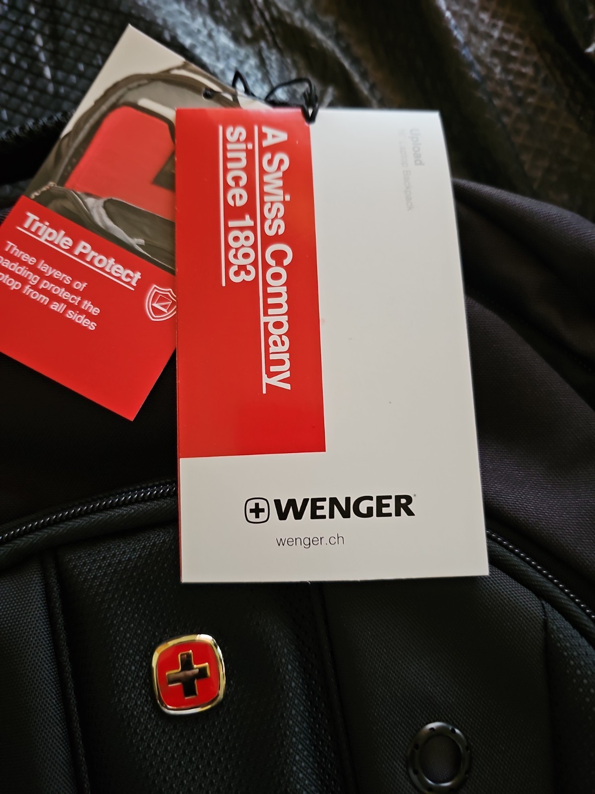 Wenger Swiss Gear Upload 16″ Laptop Backpack (fits up to 16″ laptop) Black, New