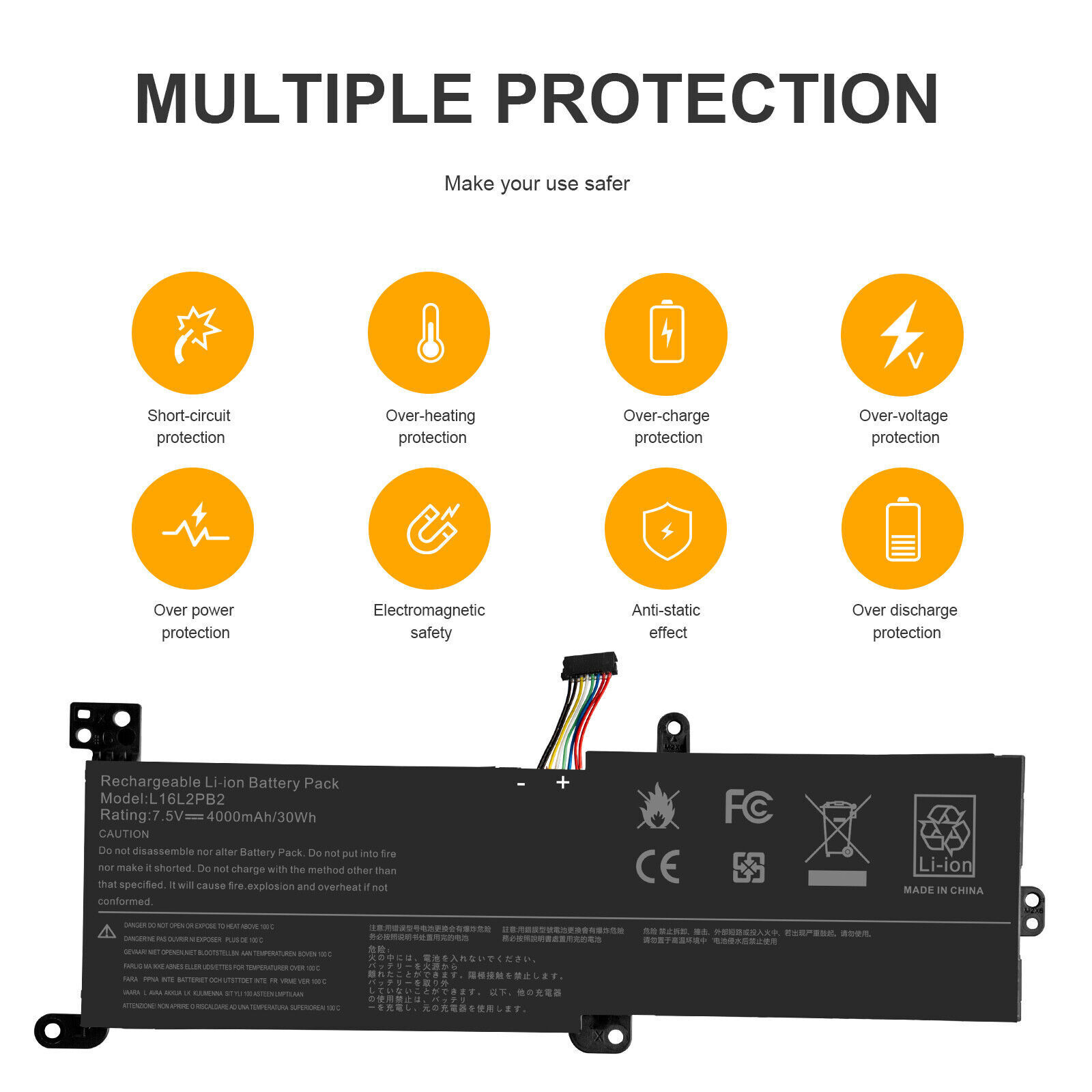 L16L2PB2 Laptop Battery For Lenovo Ideapad 320 330 L16L2PB3 L16M2PB1 L16M2PB2