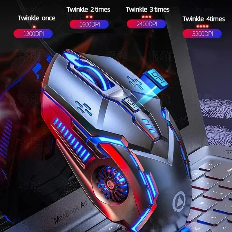 Wireless Gaming Mouse & RGB Backlight | Silent Rechargeable USB Optical PC