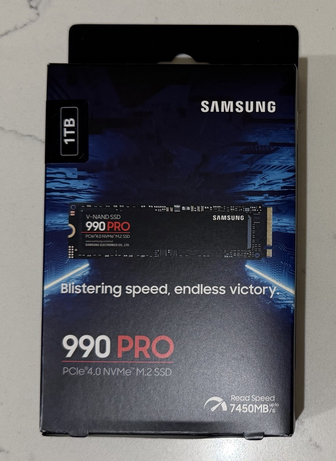 SAMSUNG 990 PRO SSD 1TB PCIe 4.0 M.2 2280 Internal Solid State Drive 7,450 MB/s