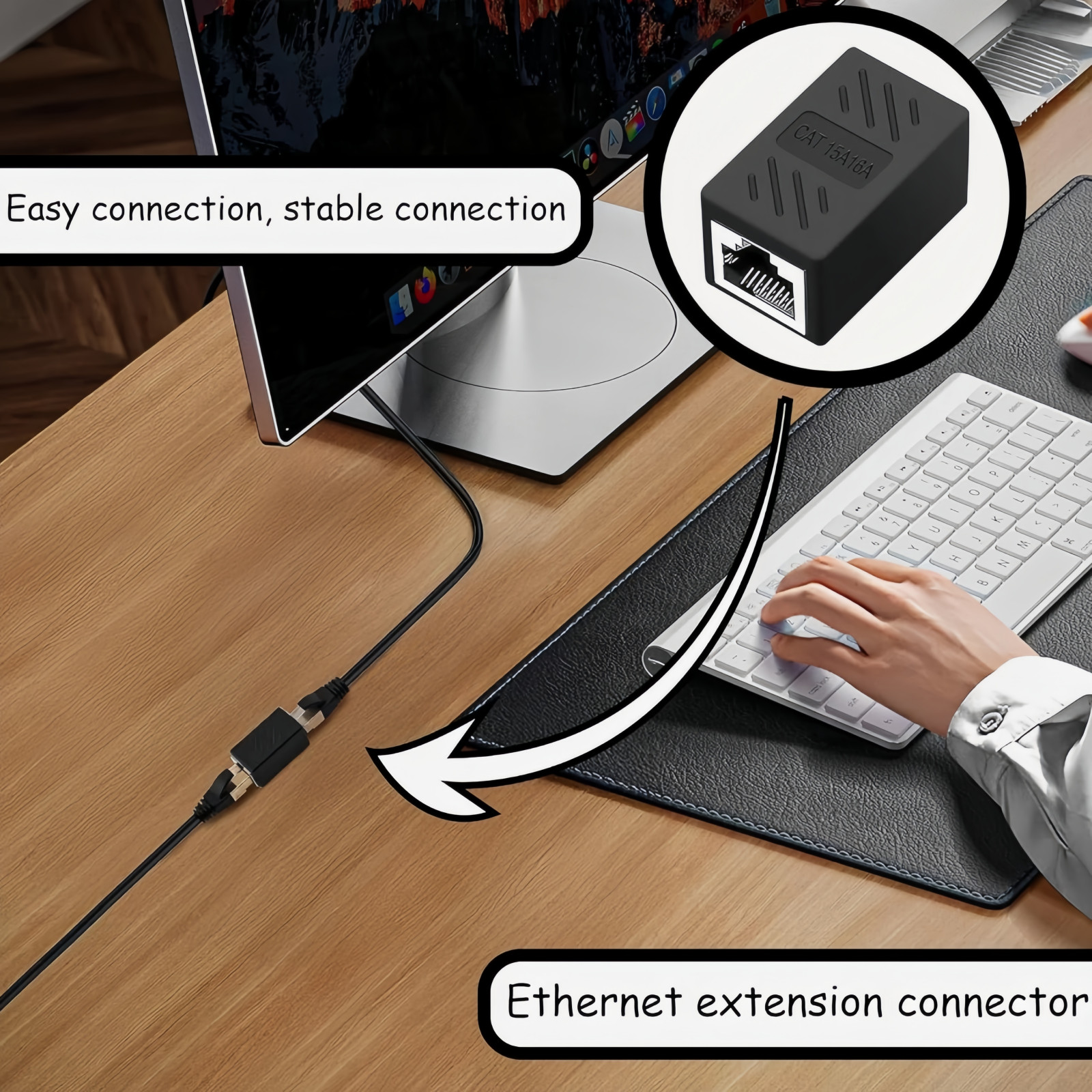 5x Cat7 Cat6 Cat5e Cat5 RJ45 Inline Coupler Ethernet LAN Cable Extension Adapter