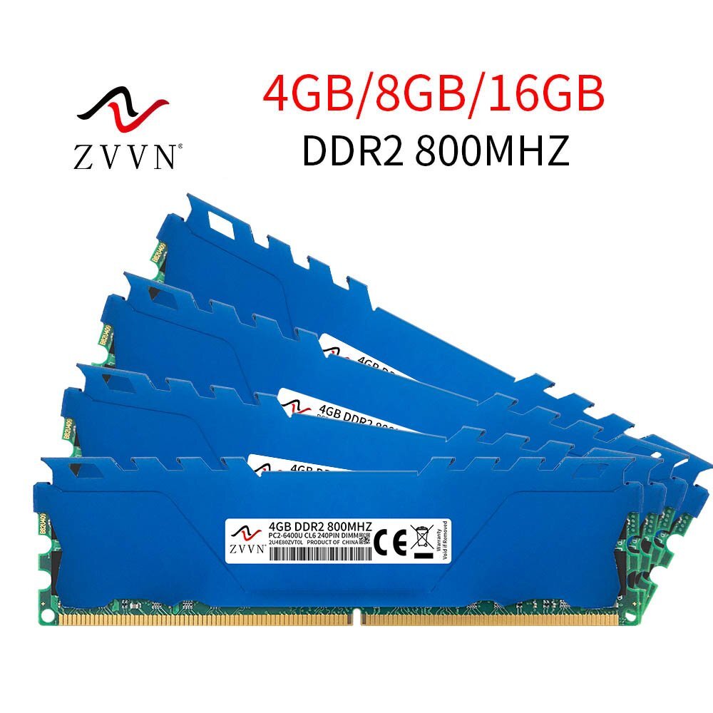 16GB 8GB 4GB DDR2 800MHz PC2-6400U 240Pin intel DIMM Desktop Memory SDRAM LOT AB